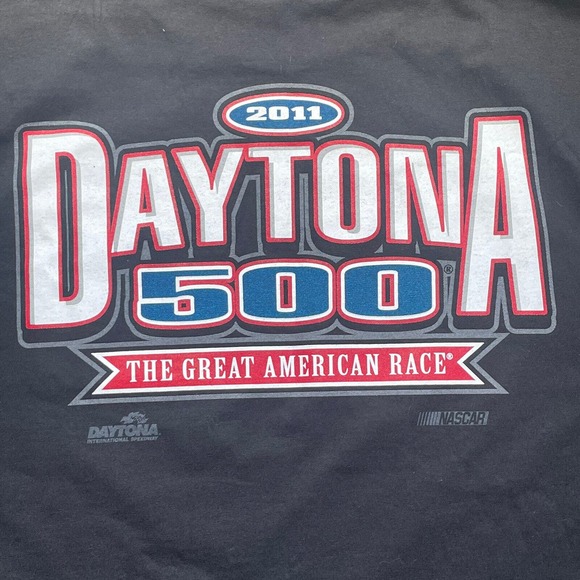 DAYTONA 500 2011 Two Sided EVENT LOGO T-SHIRT SIZE LARGE THE GREAT AMERICAN RACE - Picture 8 of 8